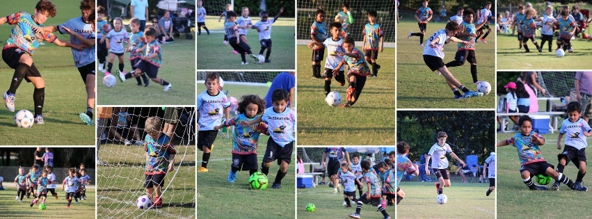 Young athletes on the field